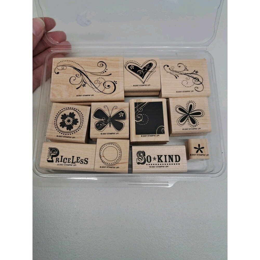 Stampin' Up Stamp Sets (2) 17 Pieces Love You Much, Priceless